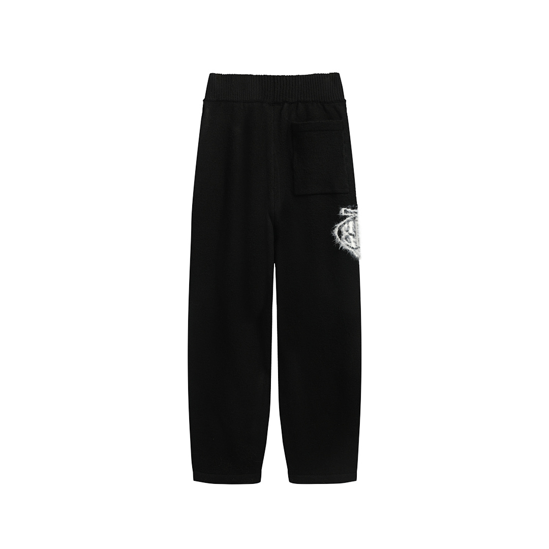Christian Louboutin 218 THECOUTURECLUB Small Logo Floral Fleece Stitching Long Light Grey Black S-XL T8902# - Image 4