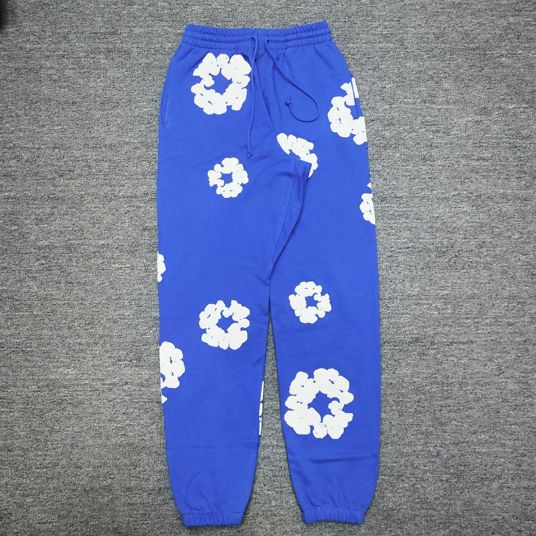 Unbranded 318 TOP Stock X Cactus Denim Tears Wreath Sweatpants460 100% Solid Cotton Mens Womens Black Grey Blue S-XL - Image 30