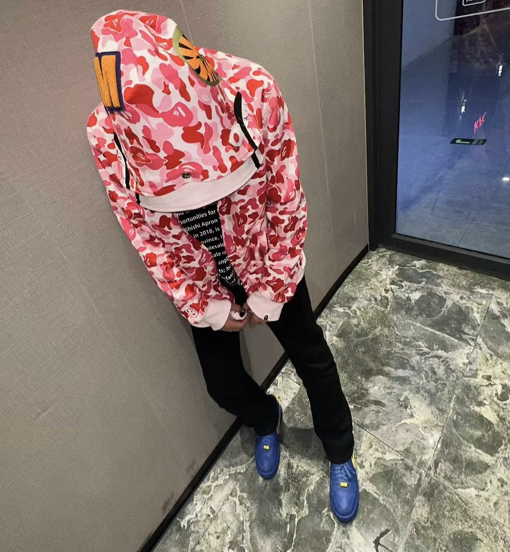 Bape 438 : Green Camo Red Yellow Purple Pink Blue Grey White Black S-XL - Image 76