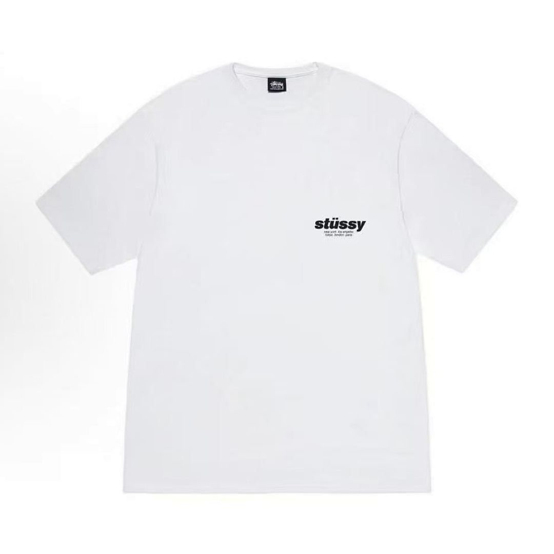 Stussy 108 STU SS25 ROLLERS HOODIE Print Collar Short Sleeve T : White Black S M L - Image 5