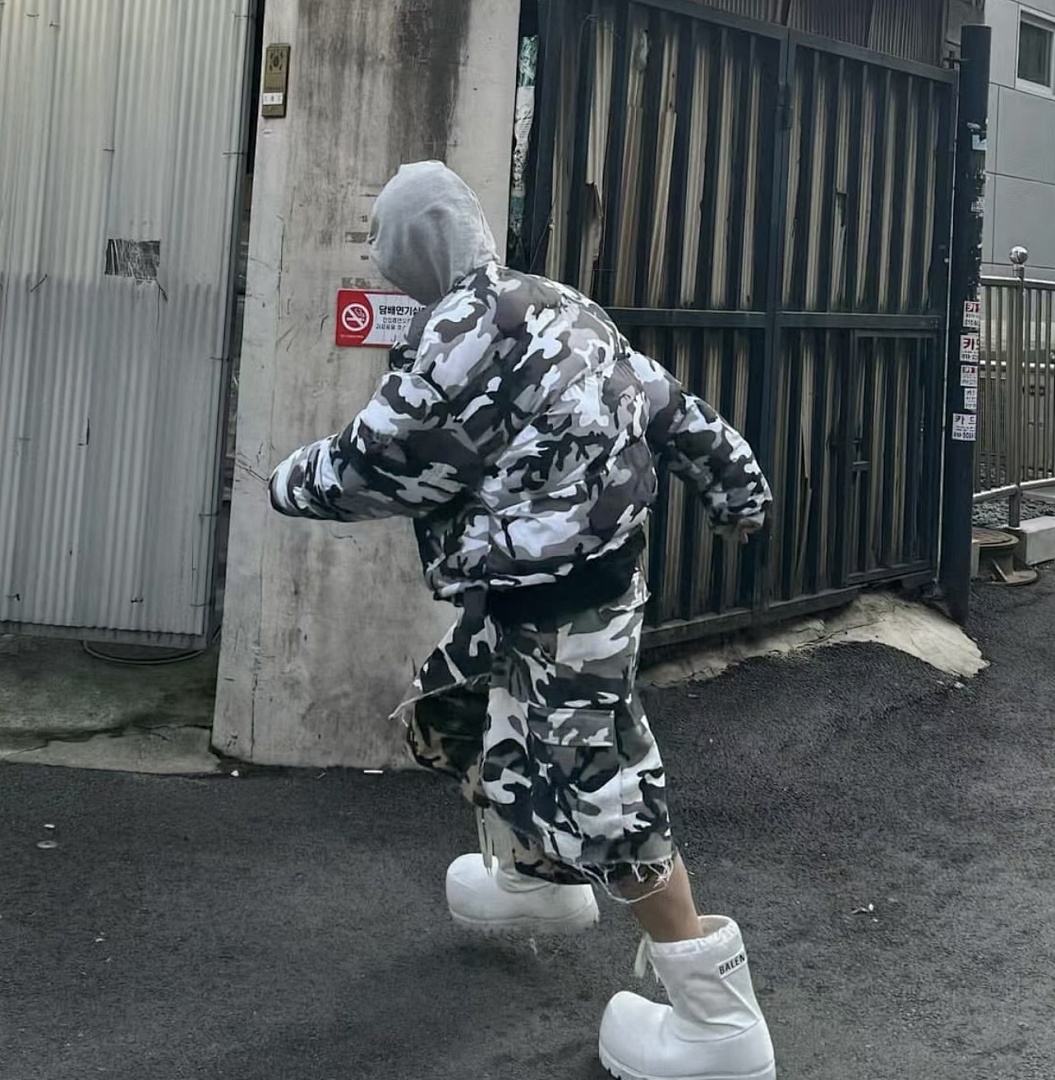 Bape 458 PROJECT G/R Double Surface White Camo Cotton 1 2 3 P6034# - Image 8