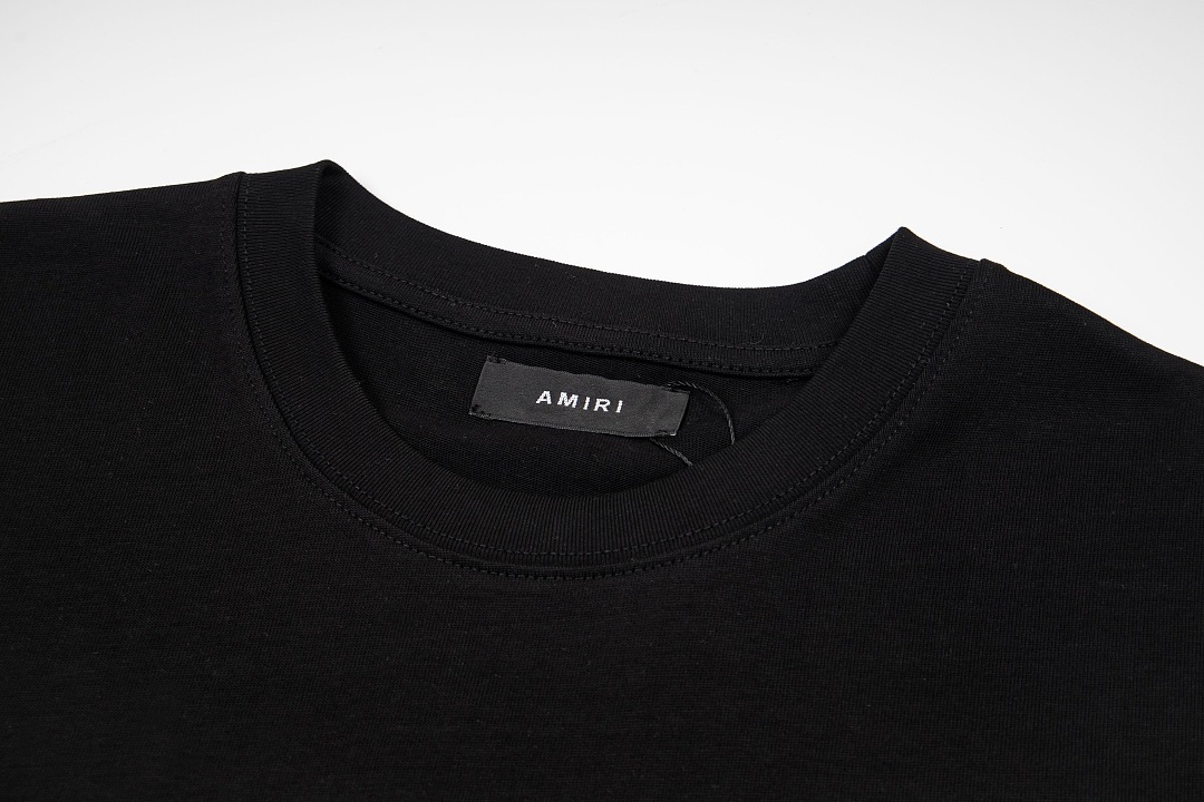 AMIRI 118 26Ss New Short Sleeve T Black White S M L XL 9927# - Image 6