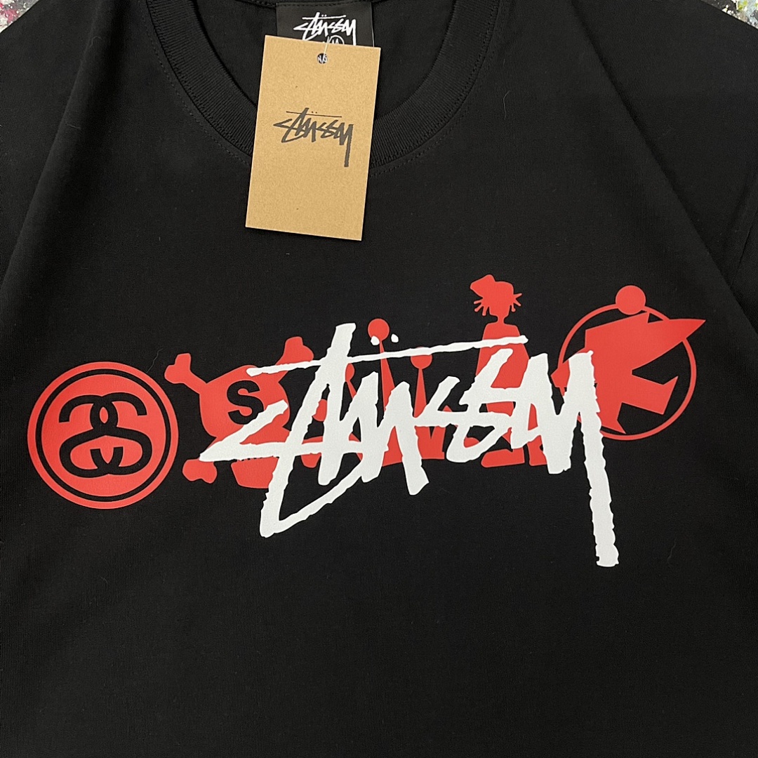 Stussy 108 Stu Short Sleeve T : Black White S Ｍ L XL XXL - Image 4
