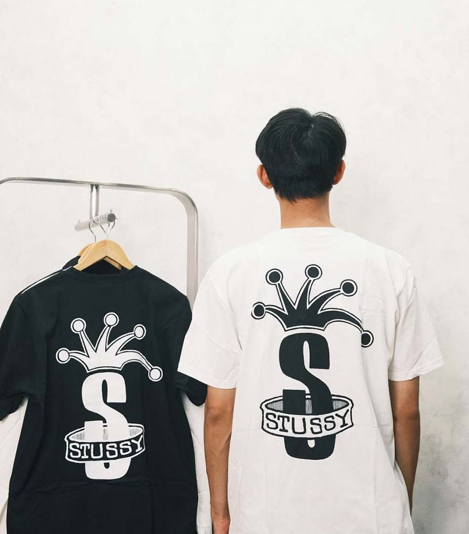 Stussy 118 Stu FW24 CROWN BAND S LOGO TEE Print Short Sleeve T Black White M L - Image 25