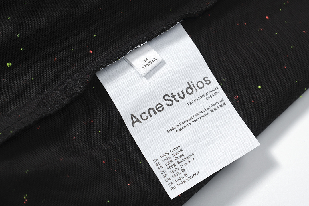 Acne Studios 118 AC Color Small Label LOGO Short Sleeve T Black White S-XL 8054# - Image 17