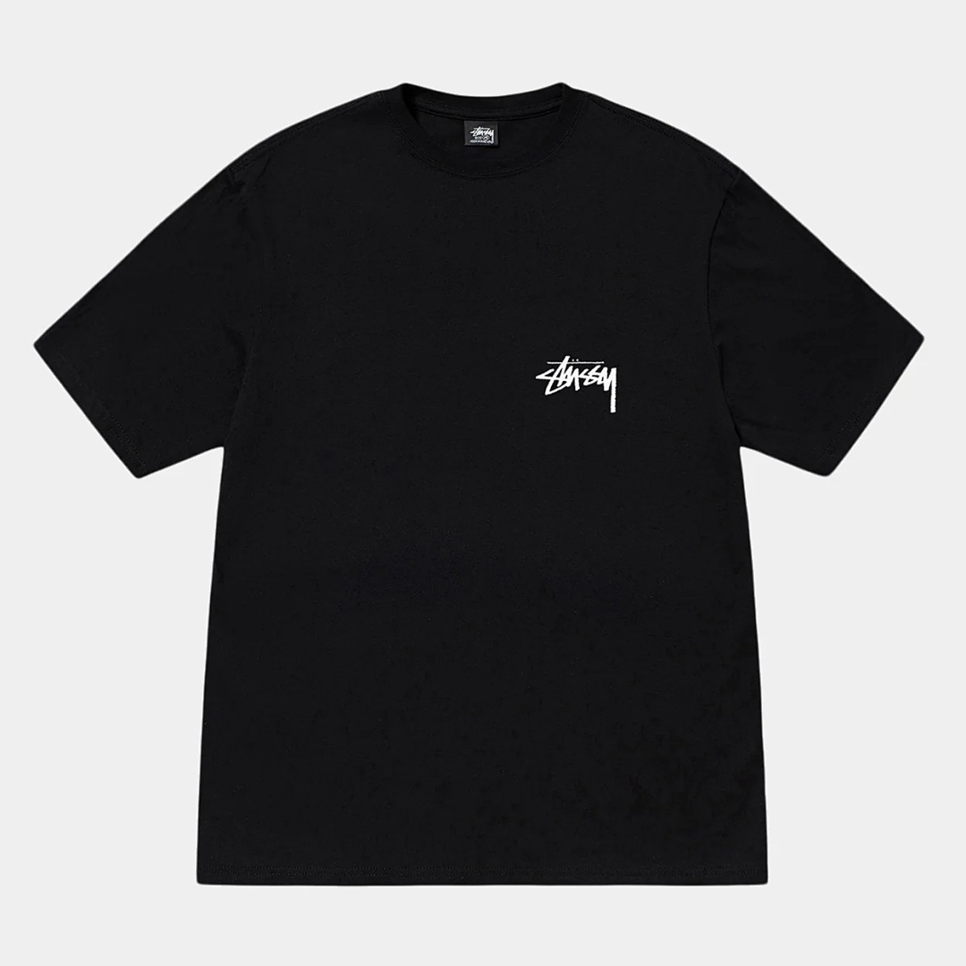 Stussy 108 STU 24SS CHERRIES TEE Logo Peach Black Print Short Sleeve T : White S M L XL Y2423# - Image 8