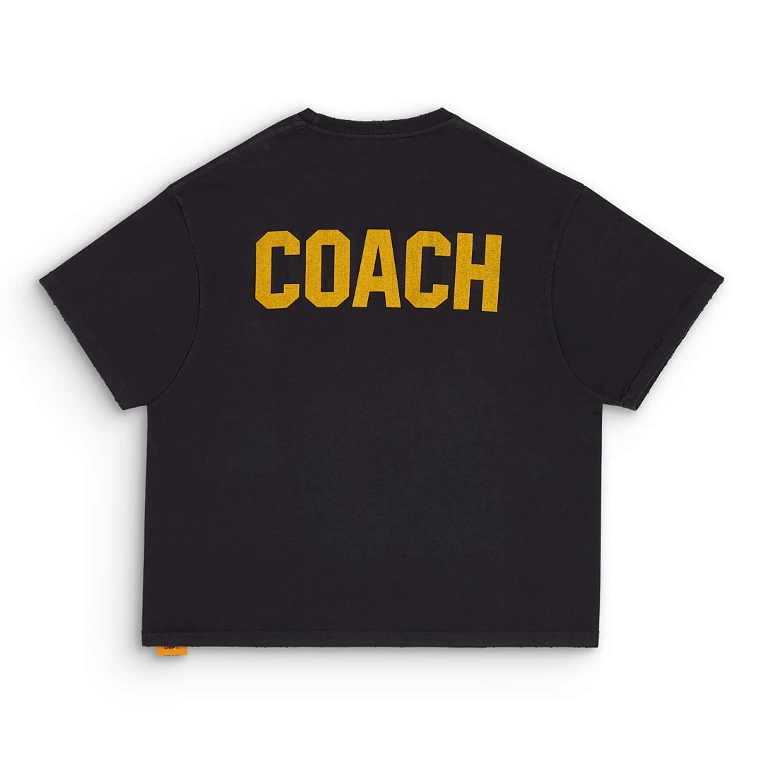 Celine 118 GALLERY DEPT STUDENT COACH REVERSIBLE TEE Washed True Surface Print Short Sleeve T : Black Cream Apricot Yellow S M L - Image 7