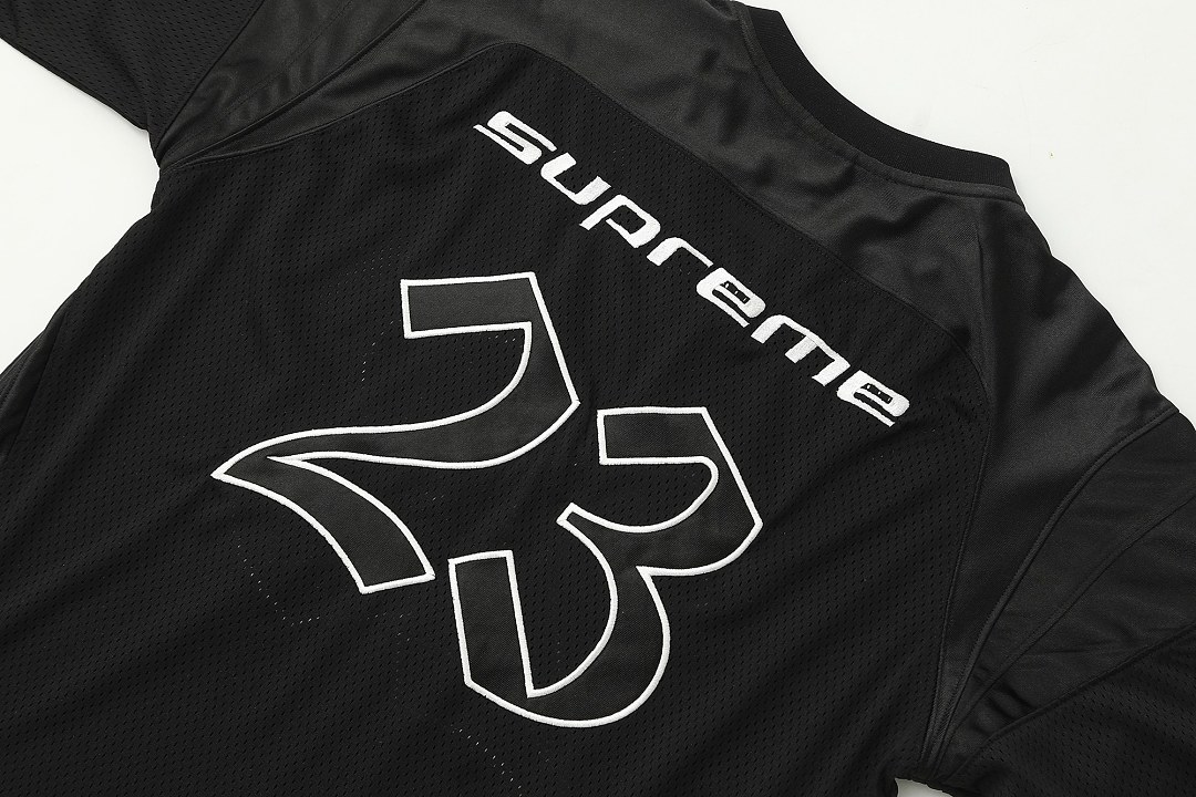 Supreme 238 SS26 WEEK15 Jersey V Collar Patchwork Embroidered Logo : Red Blue Black S-XL - Image 20