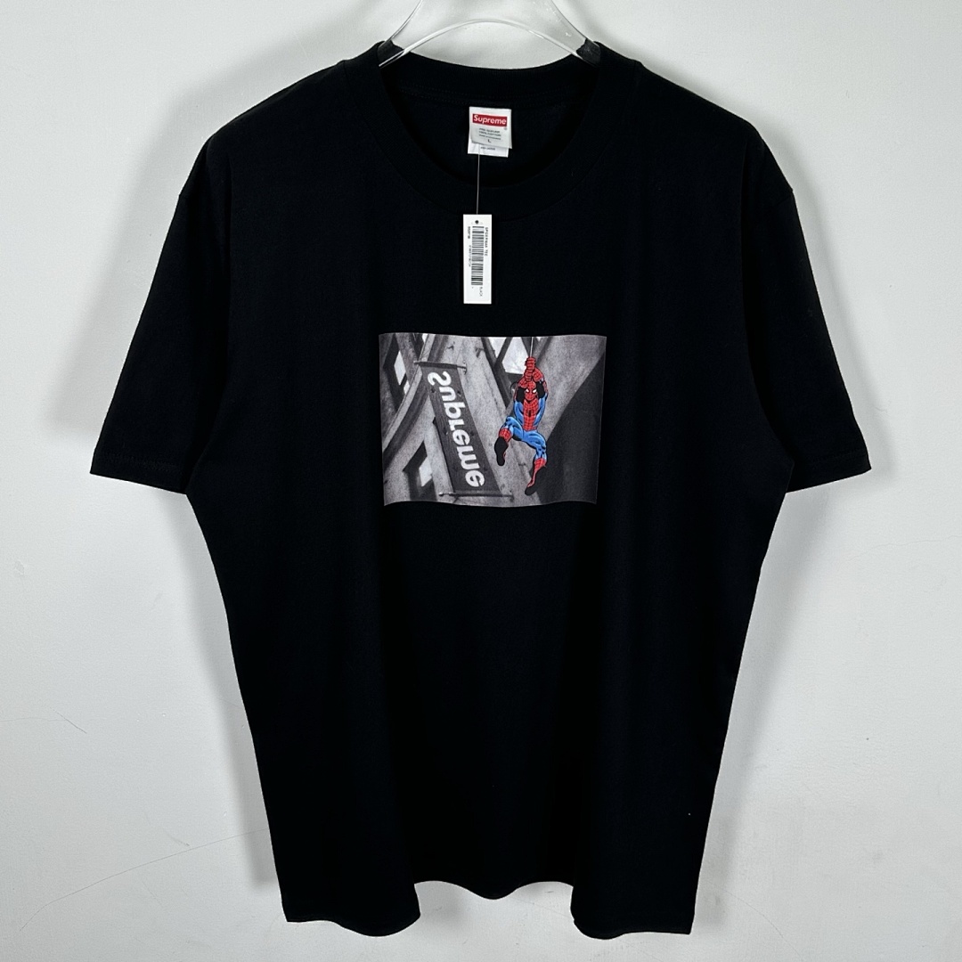 Sp5der 148 SS26 T SPIDER-MAN TEE Print Short Sleeve Black White S- XL - Image 4