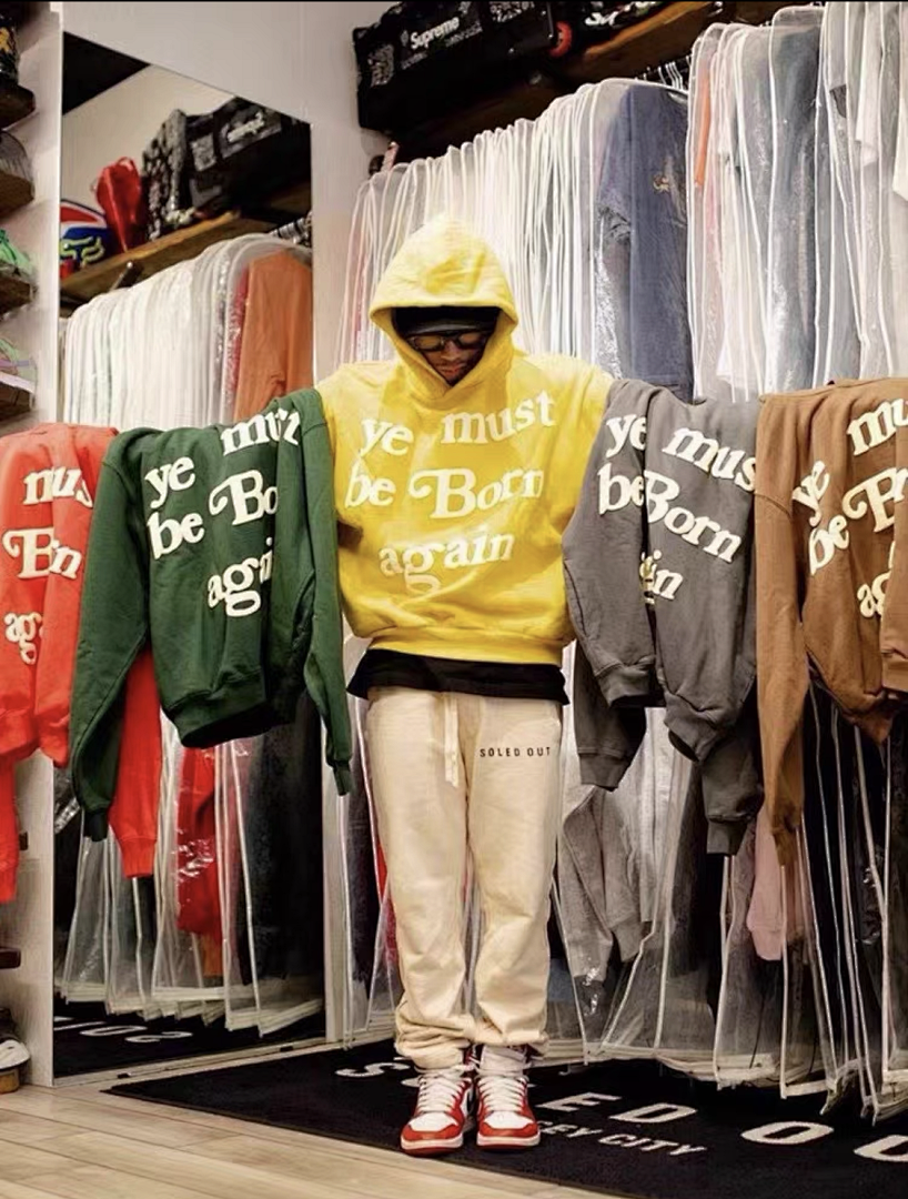 Unbranded 218 CPFM YE MUST BE BORN AGAIN HOODIE Velvet : Black Brown Dark Grey Ink Green Color Blue Yellow Bright Red Orange Purple S M L - Image 32