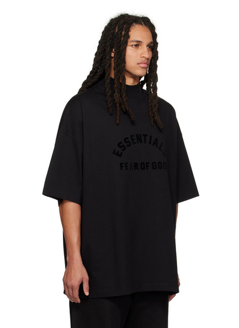 Essentials 118 ESS Full New LOGO Small High Collar Model Short Sleeve T Black S-XL 6215# - Image 16