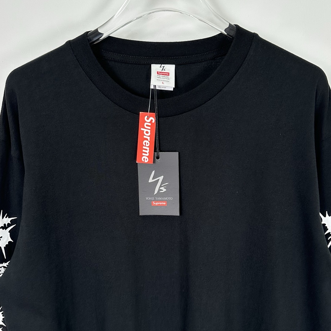 Supreme 178 Y'S Long Sleeve T Mountain Collab L/S TEE Double Print Black White S - Image 12