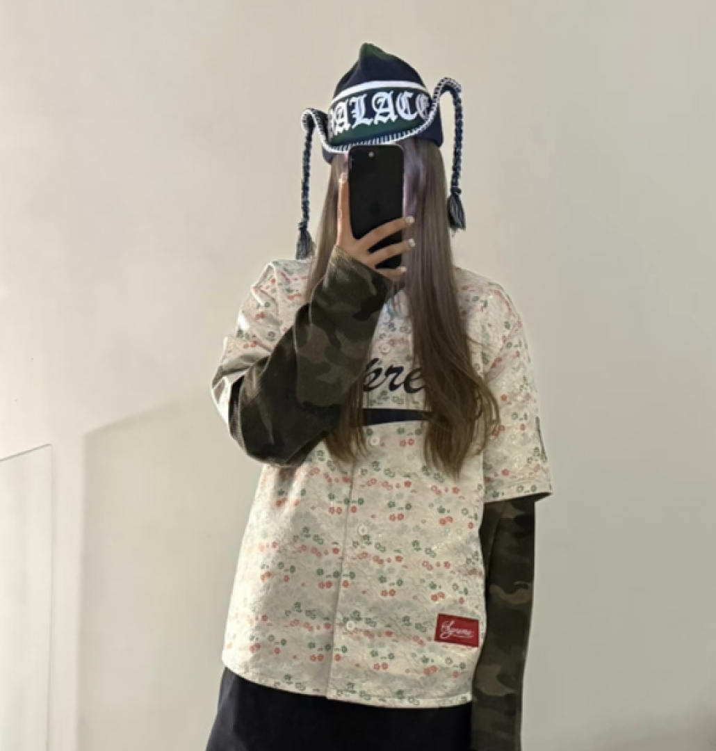 Supreme 298 SS26 KIMONO BASEBALL JERSEY Floral White Black Navy S-XL - Image 25