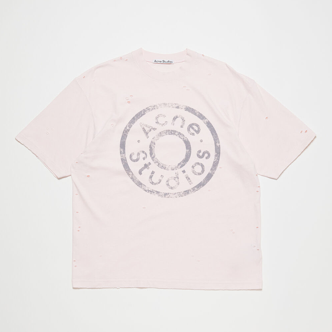 Acne Studios 128 AC Buckle LOGO Print Short Sleeve Grey Color Pink Floral Blue Black S-XL 8041# - Image 64