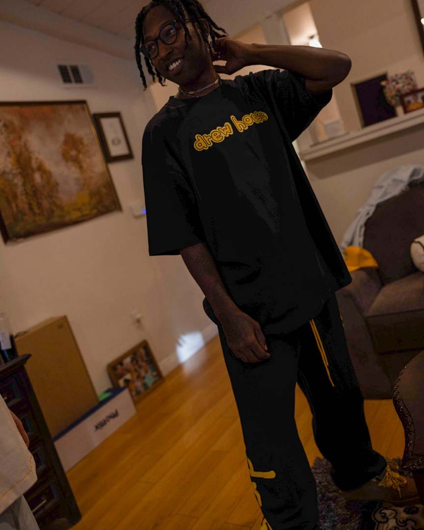 Drew House 98 DREW HOUSE SS TEE VIOLET LOGO Print Short Sleeve T Purple Yellow Black S M L - Image 12