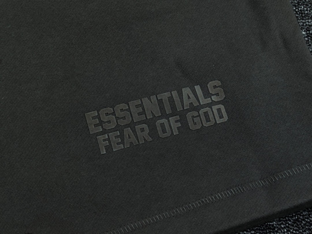 Essentials 148 Ess Double Velvet Solid Cotton Short Coffee Grey Black White Smoke Red XS-XL - Image 17