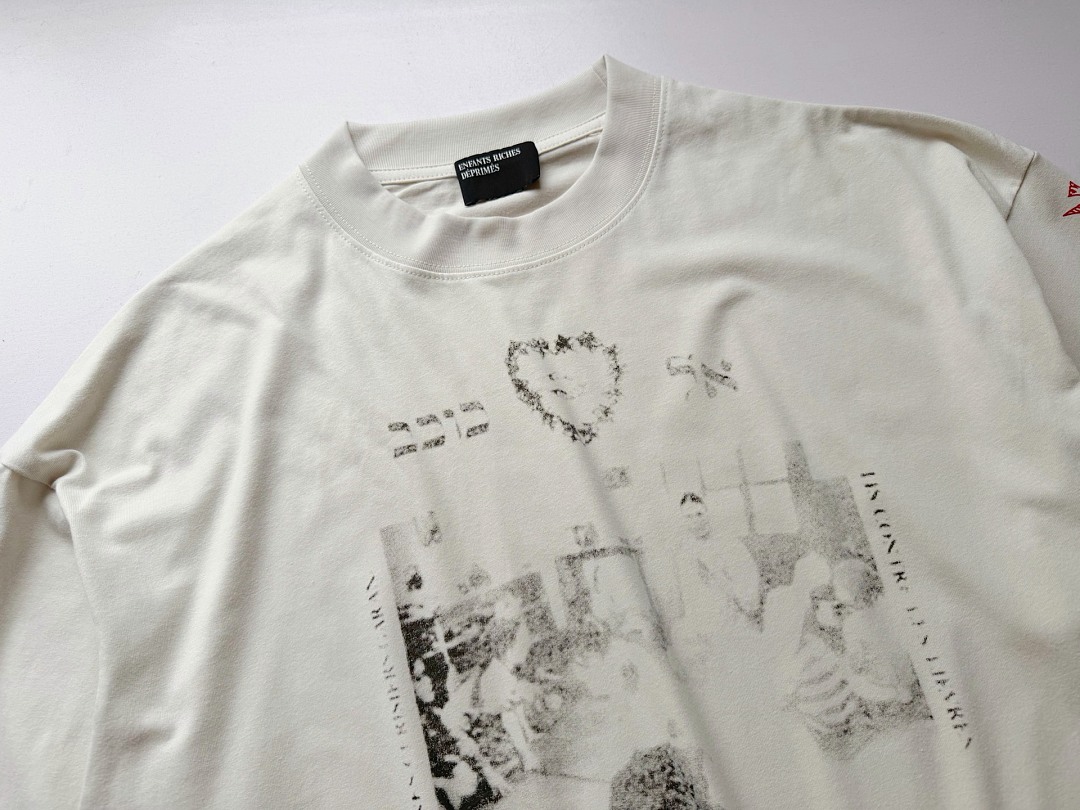 Enfants Riches Deprimes 138 Enfants Riches Deprimes Wide Collar Long Sleeve T : S M L XL Apricot - Image 7