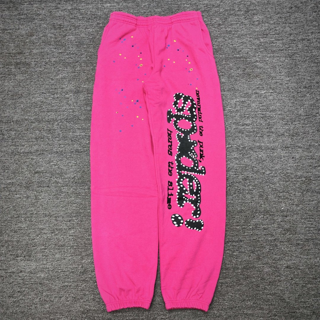 Sp5der 278 Pink V2 Sp5Der FW23 SWEATS Mens Womens Long : S-XXL - Image 10