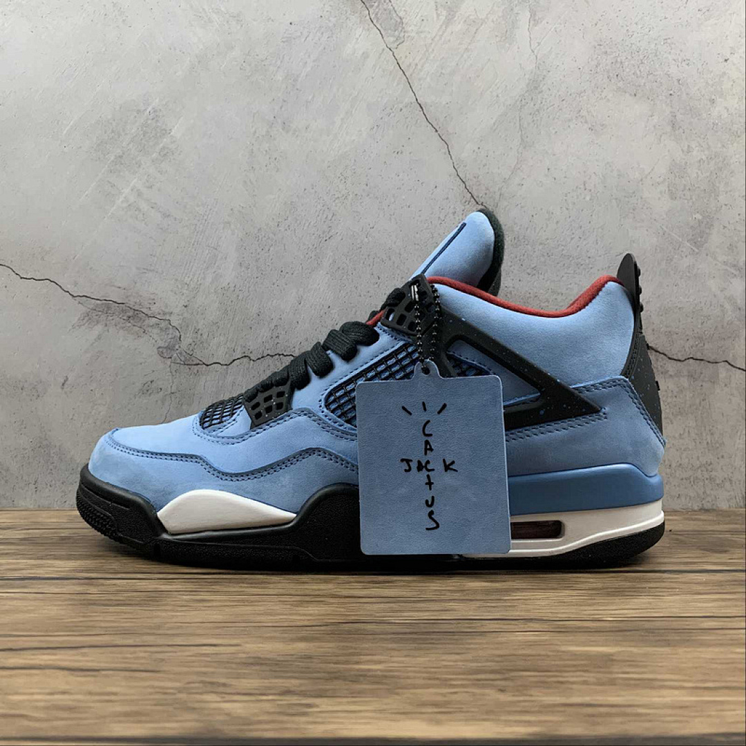 Jordan [308497-406]-[AIR JORDAN 4 RETRO X TRAVIS SCOTT CACTUS JACK UNIVERSITY BLUE/BLACK-VARSITY (RED]), photo 1