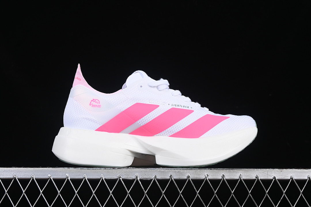 Adidas [JS1833]-[ADIZERO ADIOS 4 M WHITE/PINK]-[WOMAN:36-39]-[MAN:40-45] - Image 2