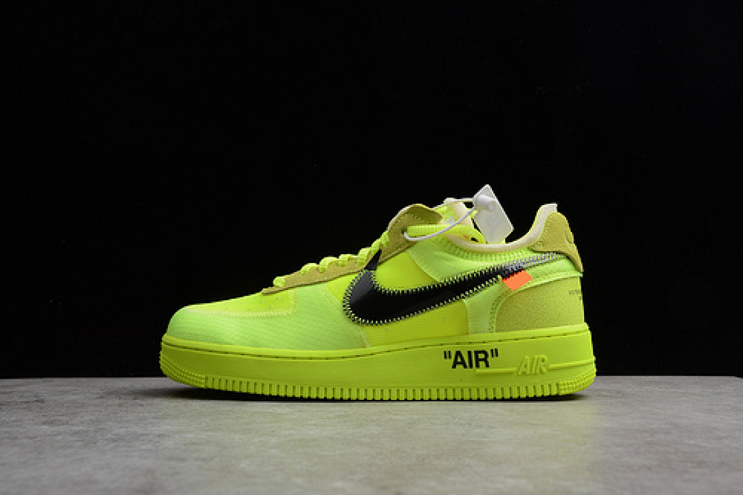 Nike Nike AIR FORCE 1 LOW X OFF WHITE VOLT/HYPER JADE-CONE-BLACK · AO4606-700, photo 1