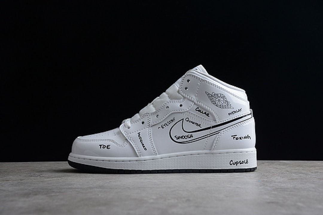 Jordan AIR Jordan 1 MID GS WHITE/BLACK/WHITE · DQ1864-100, photo 1