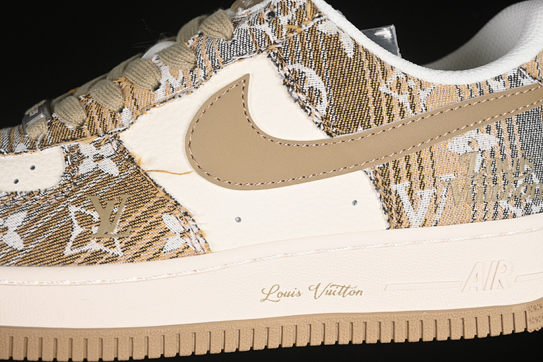 Nike [XS1958-582]-[AIR FORCE 1 07 LOW LV WHITE/KHAKI]-[WOMAN:36-39]-[MAN:40-45] - Image 8