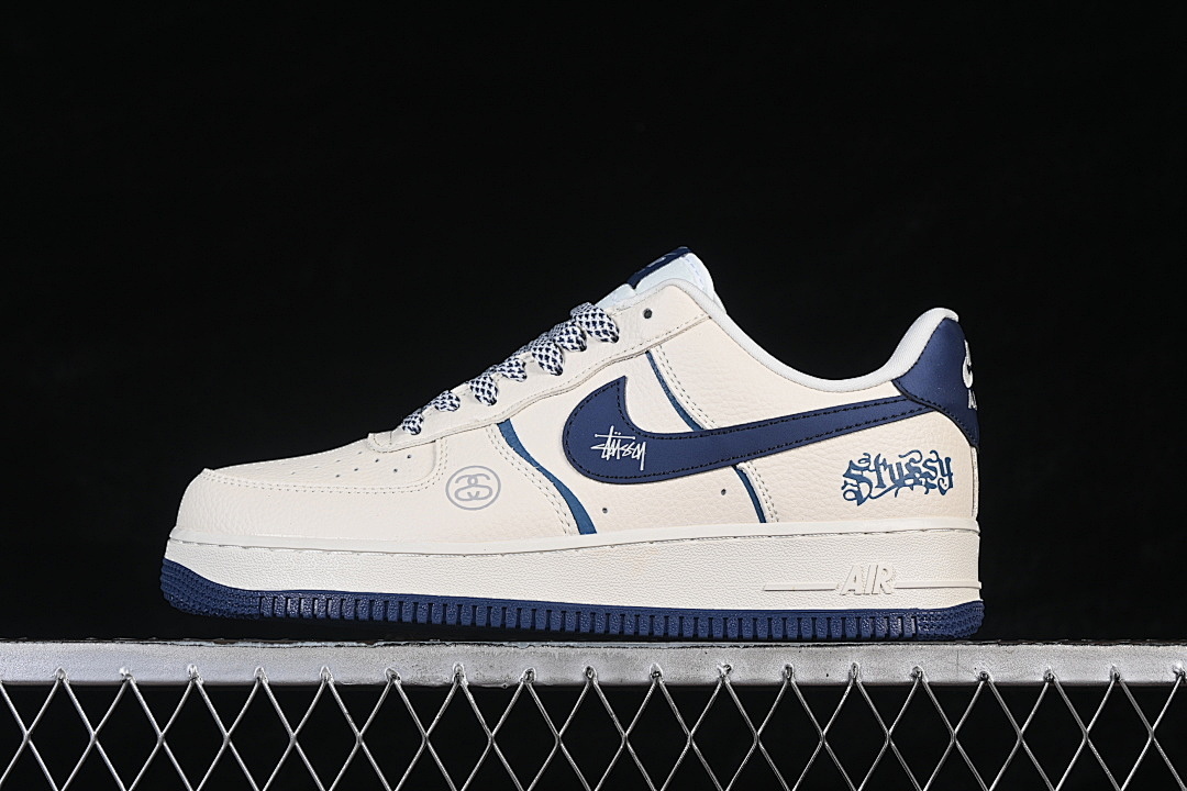 Nike Nike AIR FORCE 1 07 LOW CASUAL SNEAKERS WHITE/NAVY BLUE · LD1999-020, photo 1