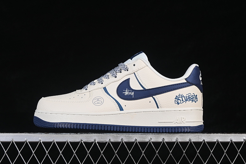 Nike Nike AIR FORCE 1 07 LOW CASUAL SNEAKERS WHITE/NAVY BLUE · LD1999-020, photo 1