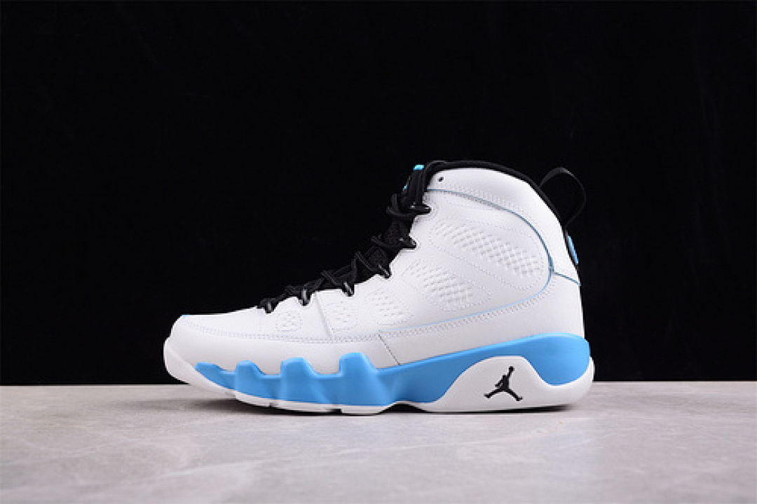 Jordan AIR Jordan 9 RETRO SUMMIT WHITE/BLACK/DARK POWDER BLUE · FQ8992-101, photo 1