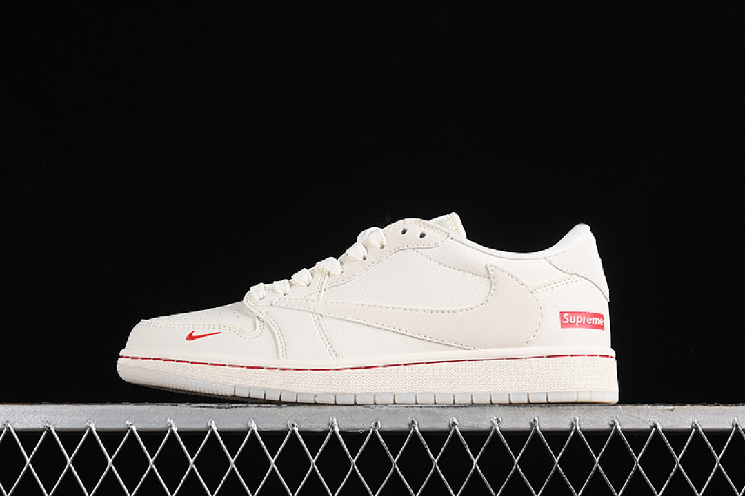 Air Jordan [XY2688-104]-[TRAVIS SCOTT X FRAGMENT DESIGN AIR JORDAN 1 LOW OG SP WHITE/GREY/RED]-[36-45], photo 1