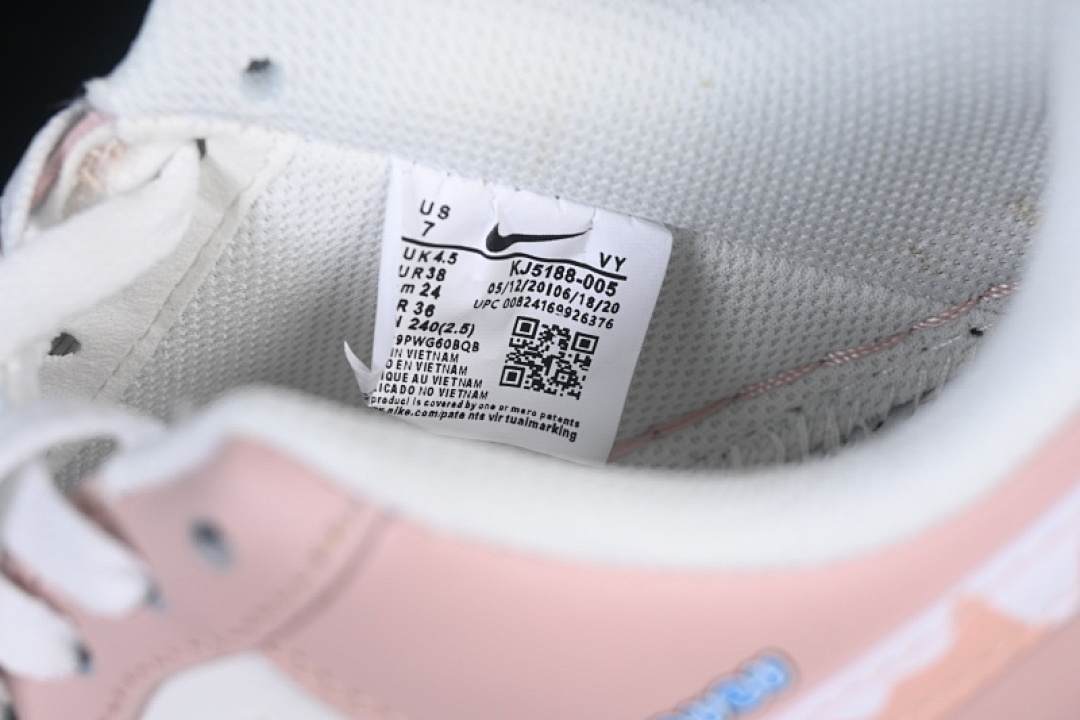 Nike [KJ5188-005]-[AIR FORCE 1 07 LOW GRAFFITI LABAB PINK/WHITE]-[WOMAN:36-39]-[MAN:40] - Image 5
