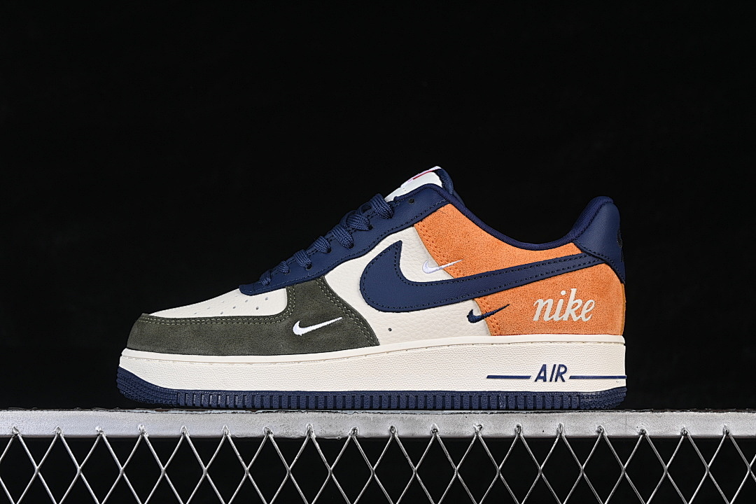 Nike [DF0188-124]-[AIR FORCE 1 07 LOW WHITE/BLUE/GREEN/ORANGE]-[WOMAN:36-39]-[MAN:40-45] - Image 2