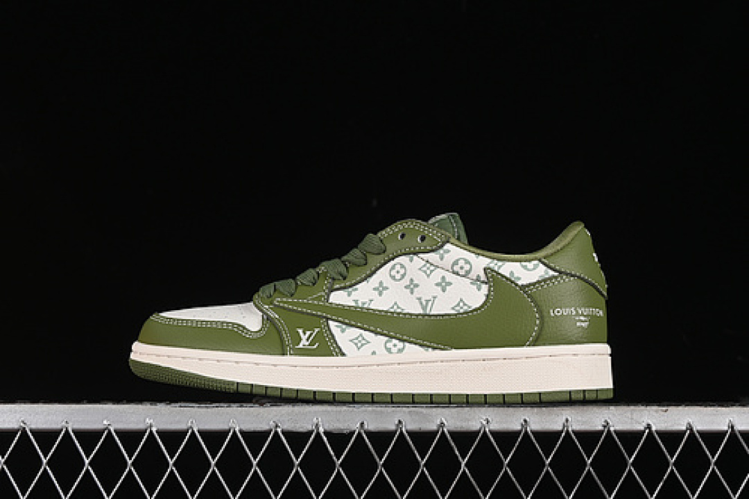 Jordan [LX1988-105]-[TRAVIS SCOTT X FRAGMENT DESIGN AIR JORDAN 1 LOW OG SP WHITE/GREEN]-[36-45], photo 1