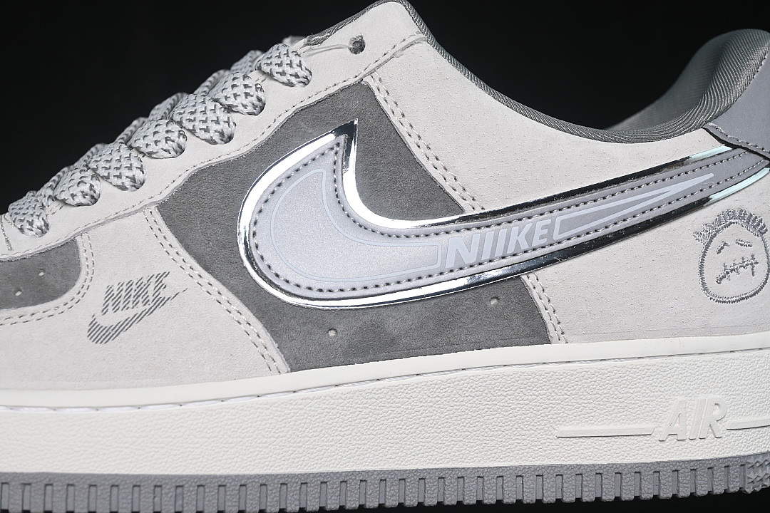 Nike [WY0655-102]-[AIR FORCE 1 07 LOW CASUAL SNEAKERS GREY/GREY/GREY]-[WOMAN:36-39]-[MAN:40-45] - Image 8