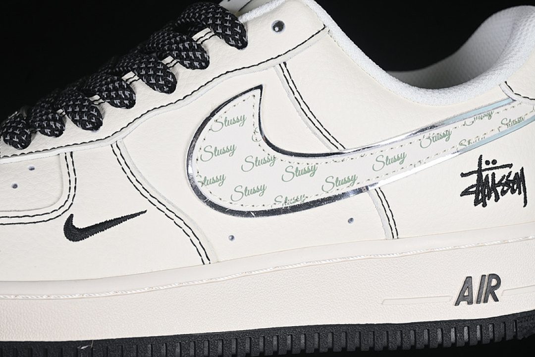 Nike [HH7518-040]-[AIR FORCE 1 07 LOW WHITE/SILVER/BLACK]-[WOMAN:36-39]-[MAN:40-45] - Image 8