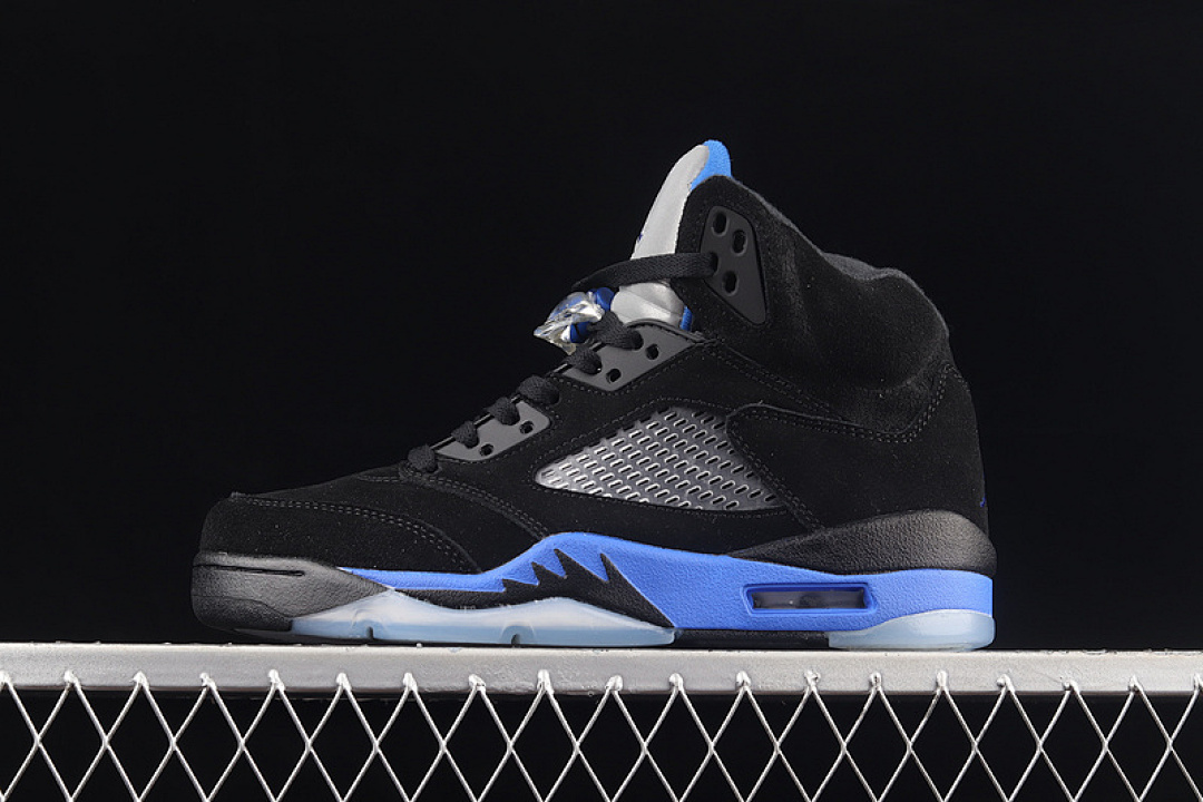 Jordan AIR Jordan 5 RETRO BLACK/RACER BLUE/REFLECTIVE SILVER · CT4838-004, photo 1