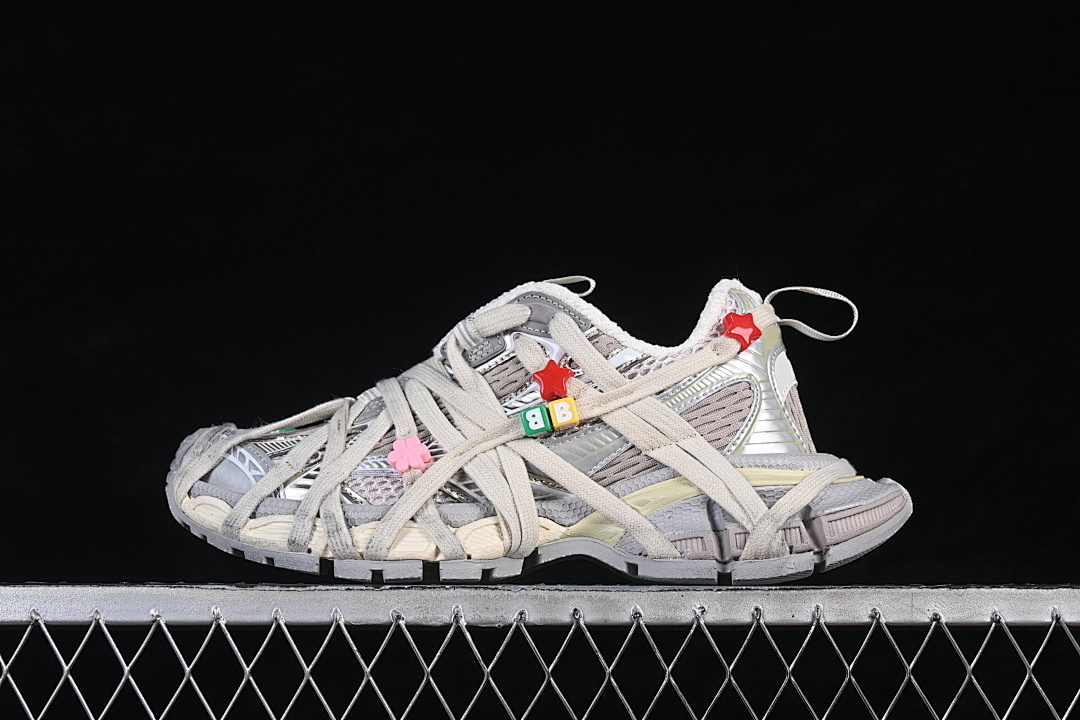 Balenciaga [W3XBD9188]-[EXTREME LACES FASHIONABLE RUNNING SHOES GREY/WHITE]-[WOMAN:35-39]-[MAN:40-46] - Image 2