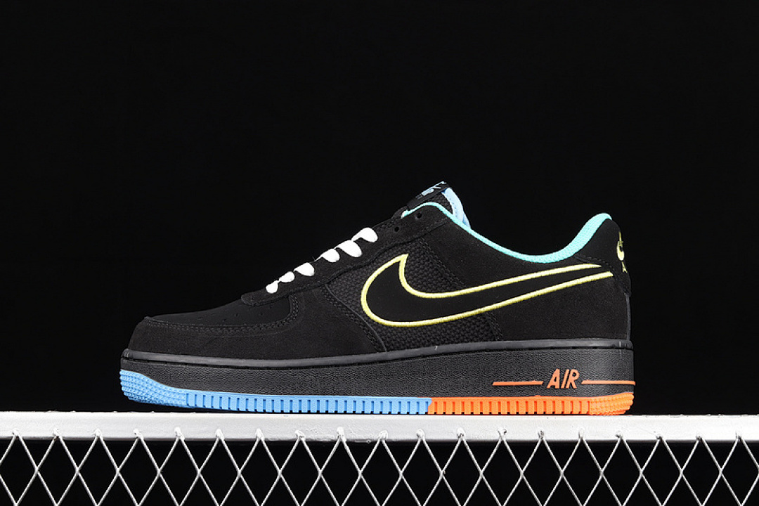 Nike [DM9051-001]-[AIR FORCE 1 LOW 07 LV8 PEACE AND UNITY BLACK/ALUMINUM/HYPER CRIMSON/YELLOW], photo 1