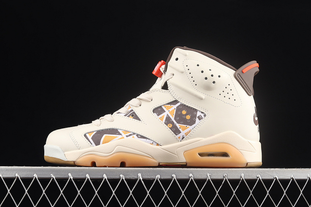 Jordan [CZ4152-100]-[AIR JORDAN 6 RETRO QUAI 54 SAIL/TOTAL ORANGE/GUM LIGHT BROWN/BAROQUE (BROWN]), photo 1