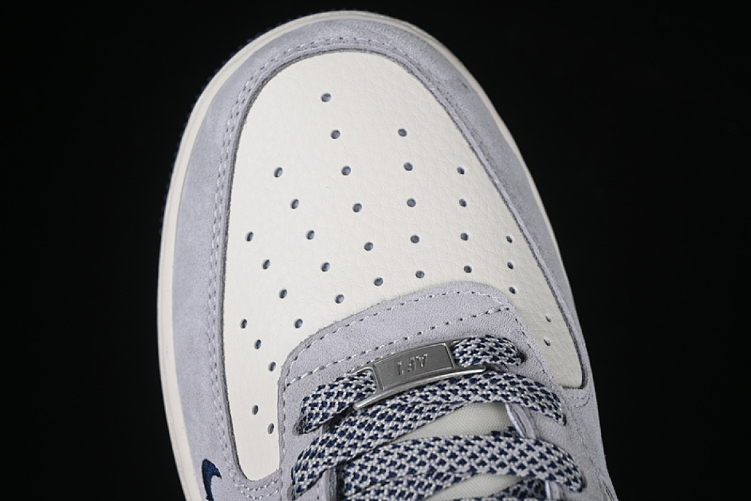 Nike [XZ3318-088]-[AIR FORCE 1 07 LOW WHITE/GREY/BLUE]-[WOMAN:36-39]-[MAN:40-45] - Image 10