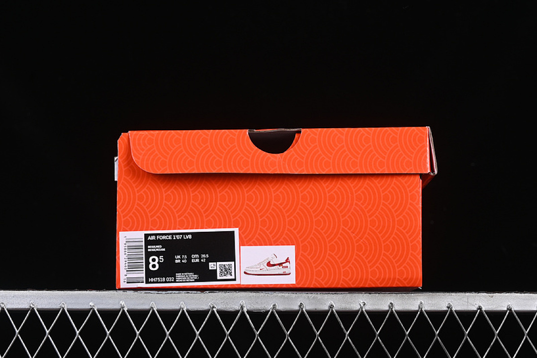 Nike [HH7518-032]-[AIR FORCE 1 07 LOW SUPREME WHITE/BEIGE/RED]-[WOMAN:36-39]-[MAN:40-45] - Image 12