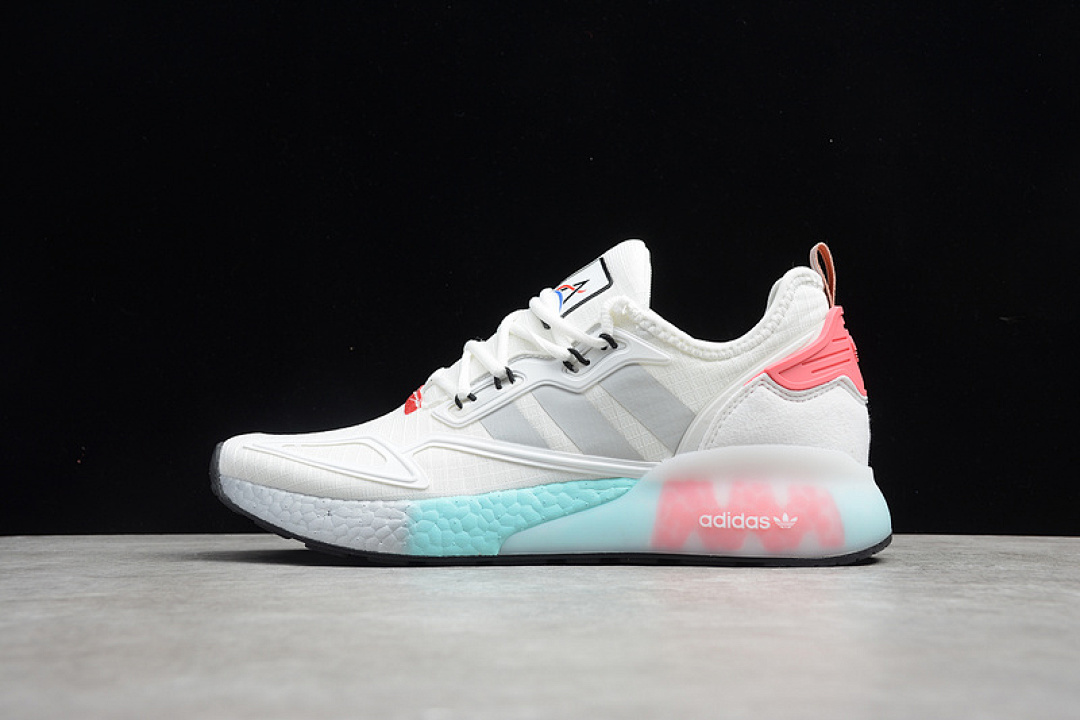 ZX 2K BOOST SHOES CLOUD WHITE/SILVER METALLIC/HAZY ROSE · FX7054, photo 1