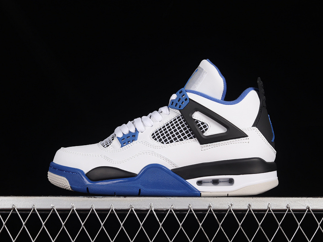 Jordan [308497-117]-[AIR JORDAN 4 RETRO MOTORSPORTS WHITE/GAME ROYAL-BLACK]-[WOMAN:36-39]-[MAN:40-48], photo 1