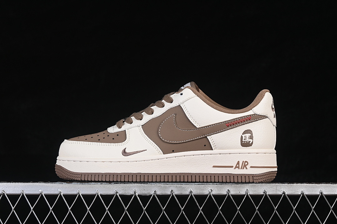 Nike [XD0028-017]-[AIR FORCE 1 07 LOW CASUAL SNEAKERS WHITE/BROWN]-[WOMAN:36-39]-[MAN:40-45] - Image 2