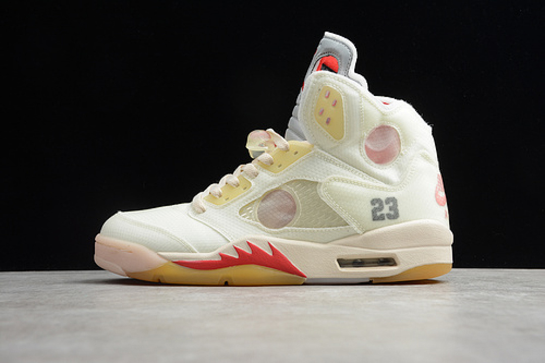 Jordan [CT8480-002]-[GZ OW X AIR JORDAN 5 WHITE/FIRE RED]-[WOMAN:36-39]-[MAN:40-45], photo 1