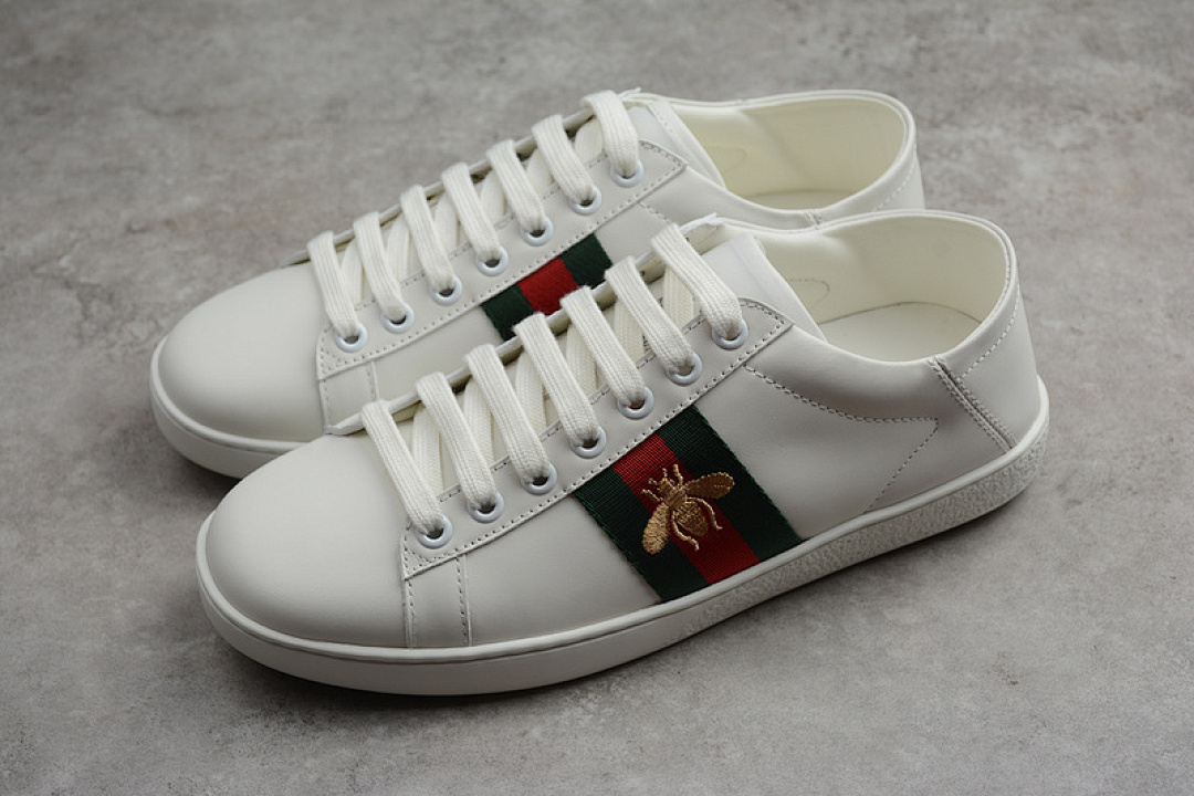Gucci [GU*CCI ACE EMBROIDERED LOW-TOP SNEAKER WHITE/GREEN]-[WOMAN:35-39]-[MAN:40-44] - Image 10