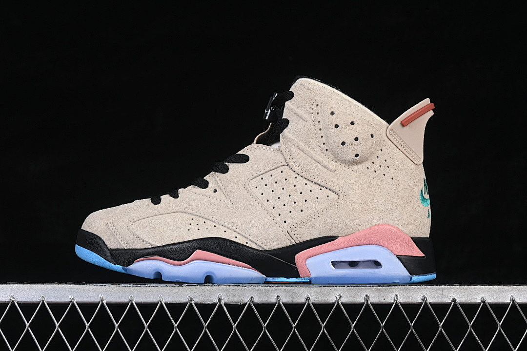 Jordan [IF3103-100]-[AIR JORDAN 6 RETRO SAIL AJ6 LIGHT WHEAT/BLUE/PINK/BLACK]-[MAN:40-47.5], photo 1
