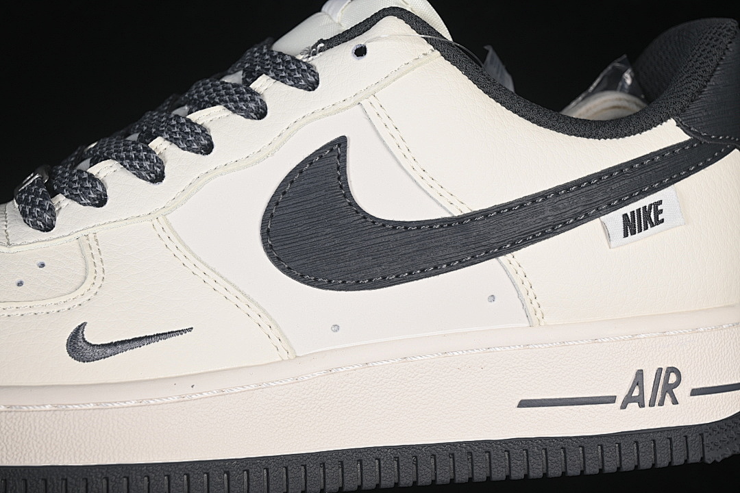 Nike [SM6668-119]-[AIR FORCE 1 07 LOW CASUAL SNEAKERS BEIGE/DARK GREY]-[WOMAN:36-39]-[MAN:40-45] - Image 8