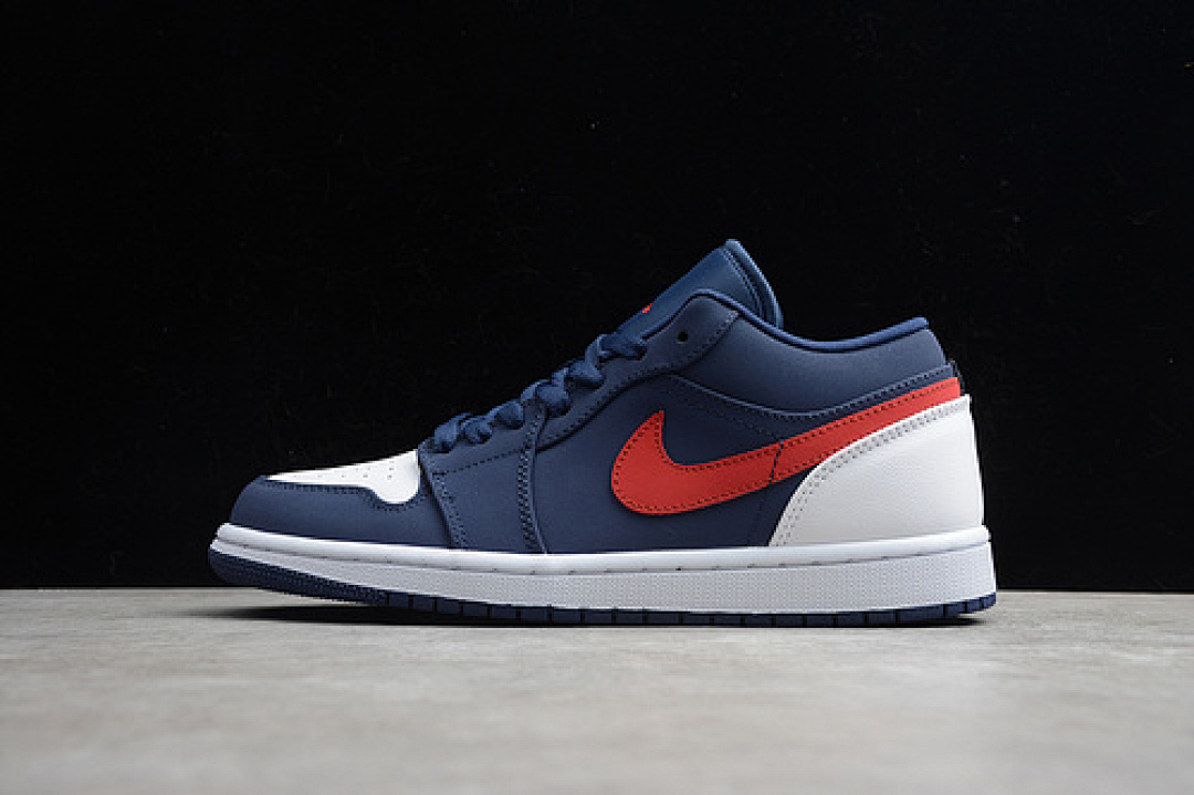 Jordan [CZ8454-400]-[AIR JORDAN 1 LOW BLUE/GYM RED-WHITE]-[WOMAN:36-39]-[MAN:40-47.5], photo 1